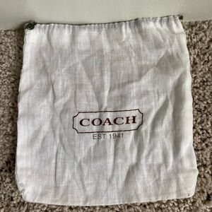 Coach White Dust Bag Wallet Size
